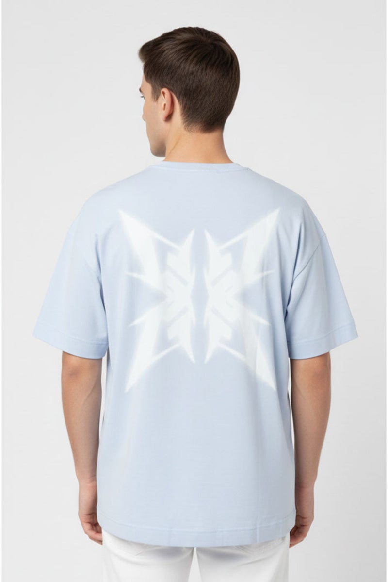 GIVENCHY Men Crew Neck Short Sleeve Graphic Print T-shirt, Blue - Image 4