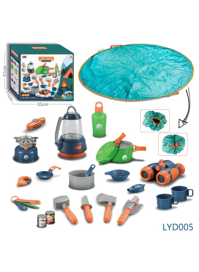 Jindan Manufacturers Directly Supply Best Selling Simulation Children's Picnic Tableware Outdoor Playhouse Camping Set Toys-Color:LYD033 - Image 3