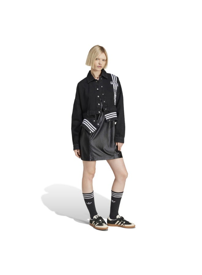 Adidas adidas DENIM TRACK TOP Black Originals Women JACKETS  - Image 4