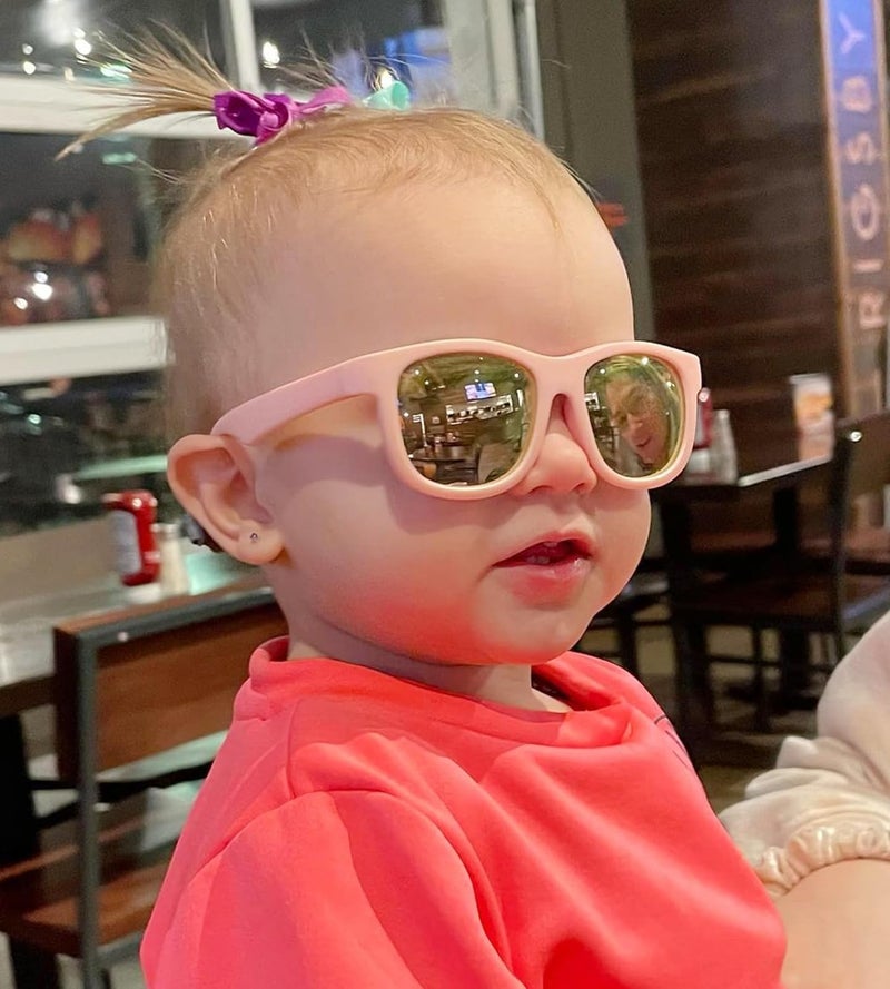 NULOOQ Flexible Polarized Baby Sunglasses with Adjustable Strap for Toddler Newborn Infant Age 0-24 Months - Image 2