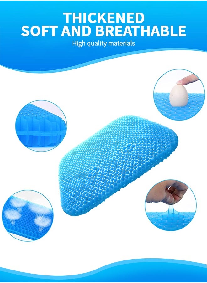 GROIC Gel Seat Cushion for Long Sitting, Car Plus Gel Seat Cushion, Double-Layer Chair Cushions for Office Chair and Truck Drivers, Back, Sciatica, Hip, Pressure Relief Honeycomb Breathable  - Image 4