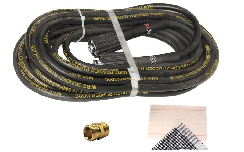 Digital Craft Hydraulic Pressure Washer Hose Pipe 3263PSI M221514mm High Pressure Washer Hose Spray Water Hydraulic Pressure Washer Pipe 10MTRPipe Joint Connector M22Dusting Cloth Floor Mop