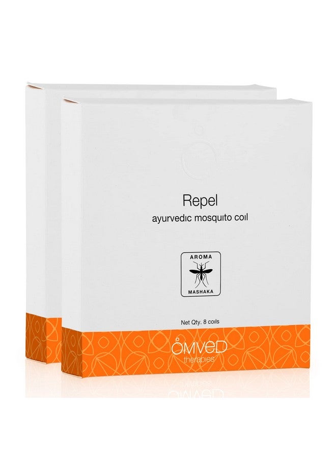 أومفيد لفائف طاردة للبعوض من ريبيل أيورفيدا - طبيعية وخالية من المواد الكيميائية وغير سامة - 16 لفافة، عبوة من قطعتين - Image 1