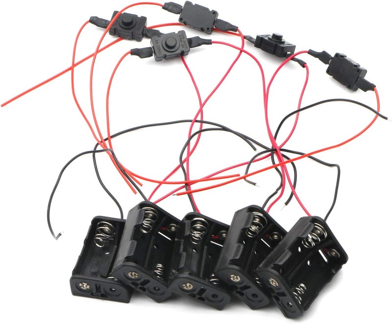 NewZoll 24V Battery Holder Storage Case Box for 23A 2x12V Batteries Series Wired with ONOff Switch Pack of 5  - Image 1