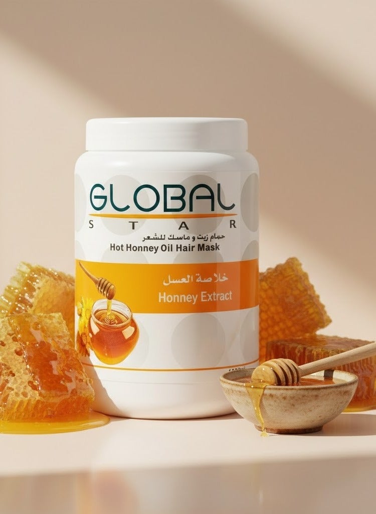 Global Star GlobalStar Hot Oil Hair Mask with Honey Extract – Hydrating 1500ml for Scalp Health, Strength & Follicle Vitality - Image 2