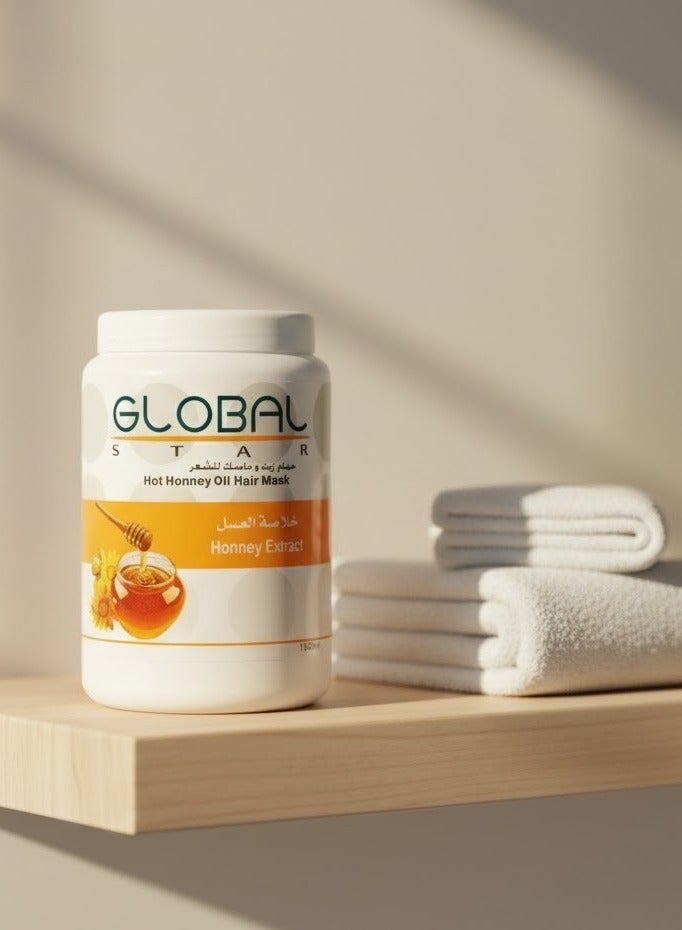 Global Star GlobalStar Hot Oil Hair Mask with Honey Extract – Hydrating 1500ml for Scalp Health, Strength & Follicle Vitality - Image 3