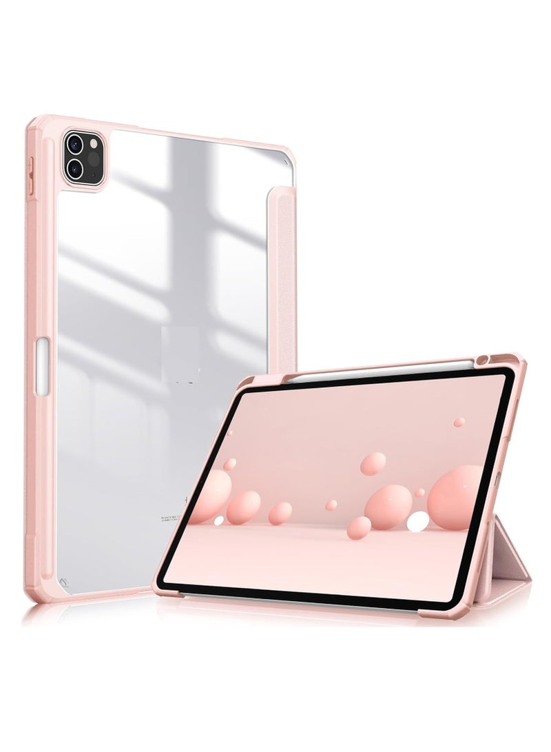 Case for iPad Pro 11 Case 2022/ 2021 /air4/air5 10.9 "/ ipad air6/air7 11" with Pencil Holder Premium Protective Case Cover with Soft TPU Back and Auto Sleep/Wake Feature for iPad Pro 11 comaptiple with (A2228 / A2231 / A2068 / A2230) , Pink - Image 1