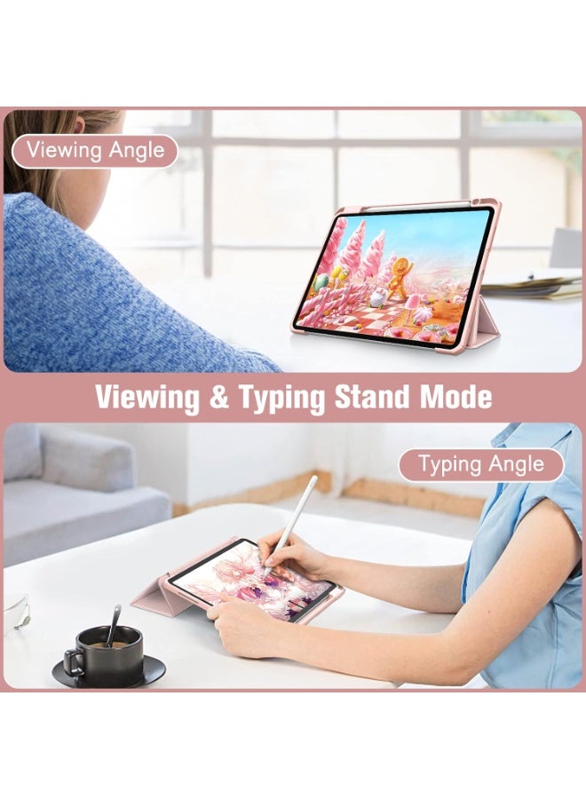 Case for iPad Pro 11 Case 2022/ 2021 /air4/air5 10.9 "/ ipad air6/air7 11" with Pencil Holder Premium Protective Case Cover with Soft TPU Back and Auto Sleep/Wake Feature for iPad Pro 11 comaptiple with (A2228 / A2231 / A2068 / A2230) , Pink - Image 3