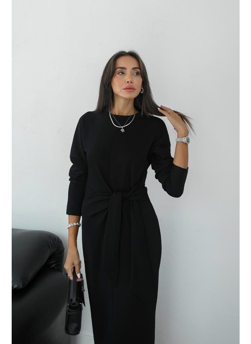 Havoş Black Star Front Tie Dress  - Image 5