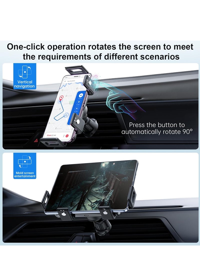 Generic - New Generation Scalable and Rotatable 15W Dual Coil Mobile Phone Wireless Car Charger,for Samsung Galaxy Z fold flip S Note Apple iPhone 8~16 Google Pixel 4~9 Compatible with 90% of Car Vents - Image 1