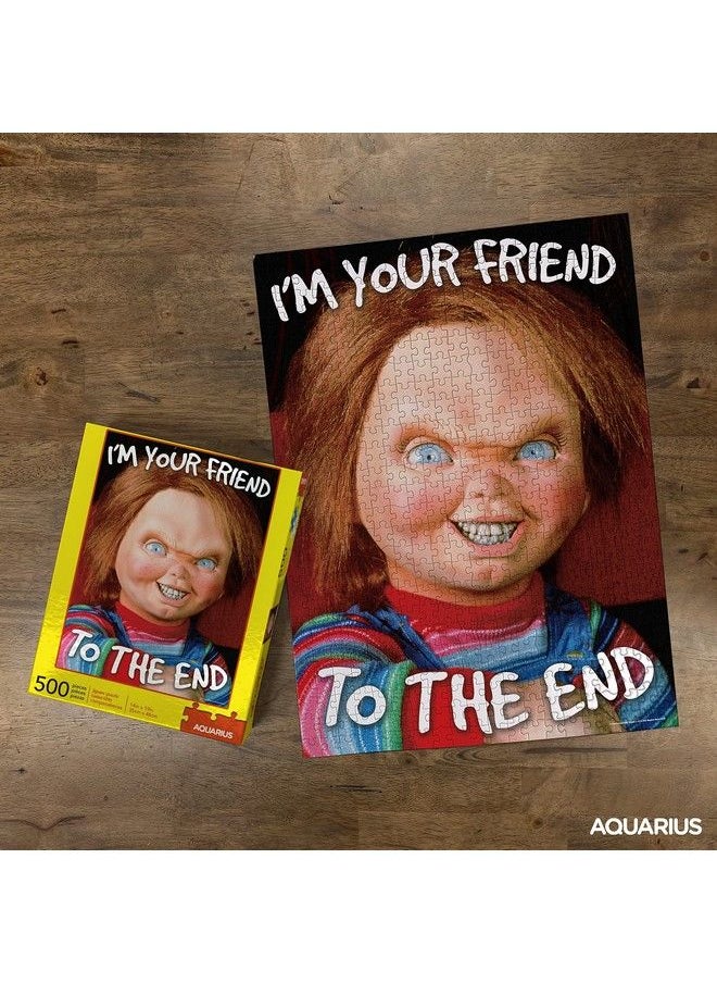 Aquarius - Chucky Puzzle (500 Piece Jigsaw Puzzle) Glare Free Precision Fit Officially Licensed Chucky Merchandise & Collectibles 14 X 19 Inches - Image 1