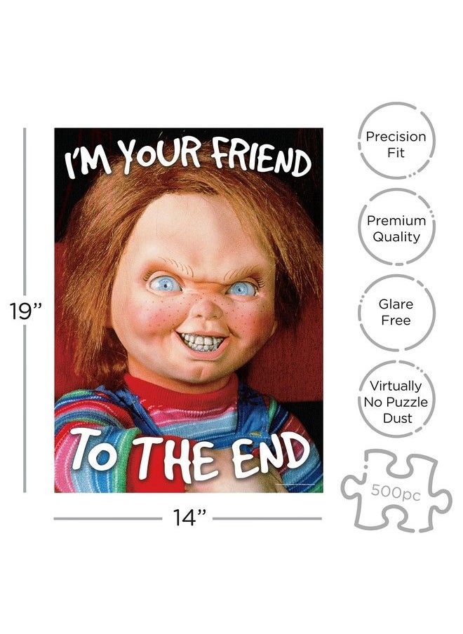 Aquarius - Chucky Puzzle (500 Piece Jigsaw Puzzle) Glare Free Precision Fit Officially Licensed Chucky Merchandise & Collectibles 14 X 19 Inches - Image 1