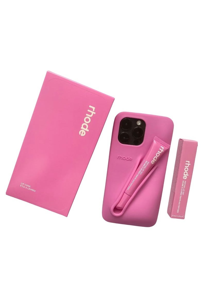 Simple Lip Support Adhesive Iphone Mobile Phone Case, Mobile Phone Lip Gloss Rubber Case, Moisturizing Lipstick Lip Support(shortcake)