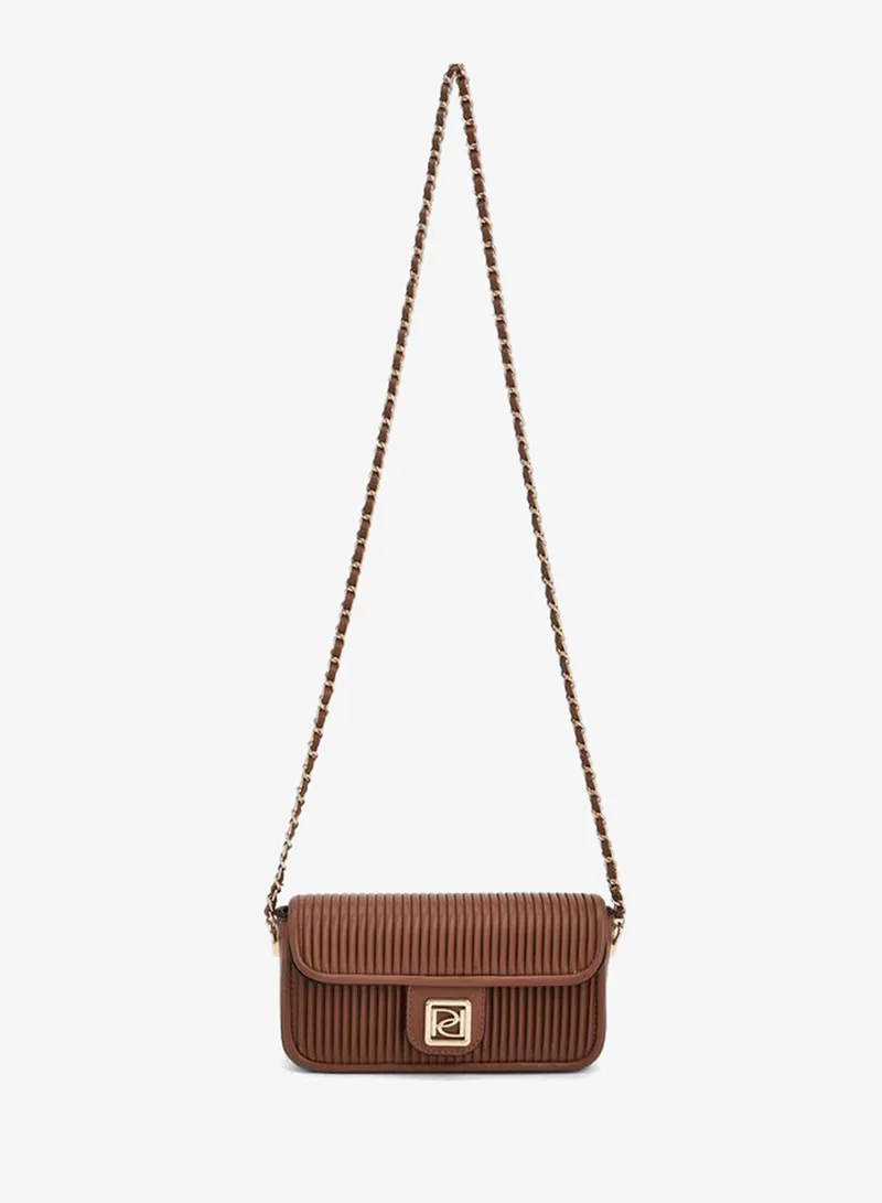 بابريكا Pleated Crossbody Bag With Chain Strap