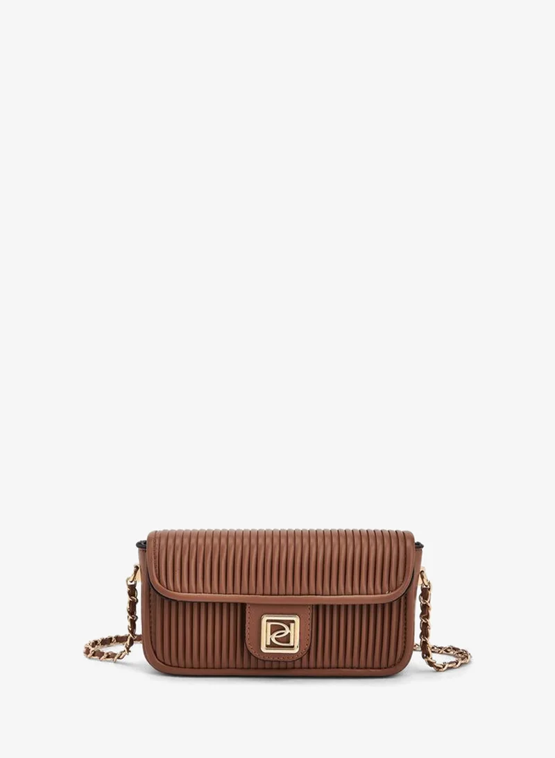 بابريكا Pleated Crossbody Bag With Chain Strap