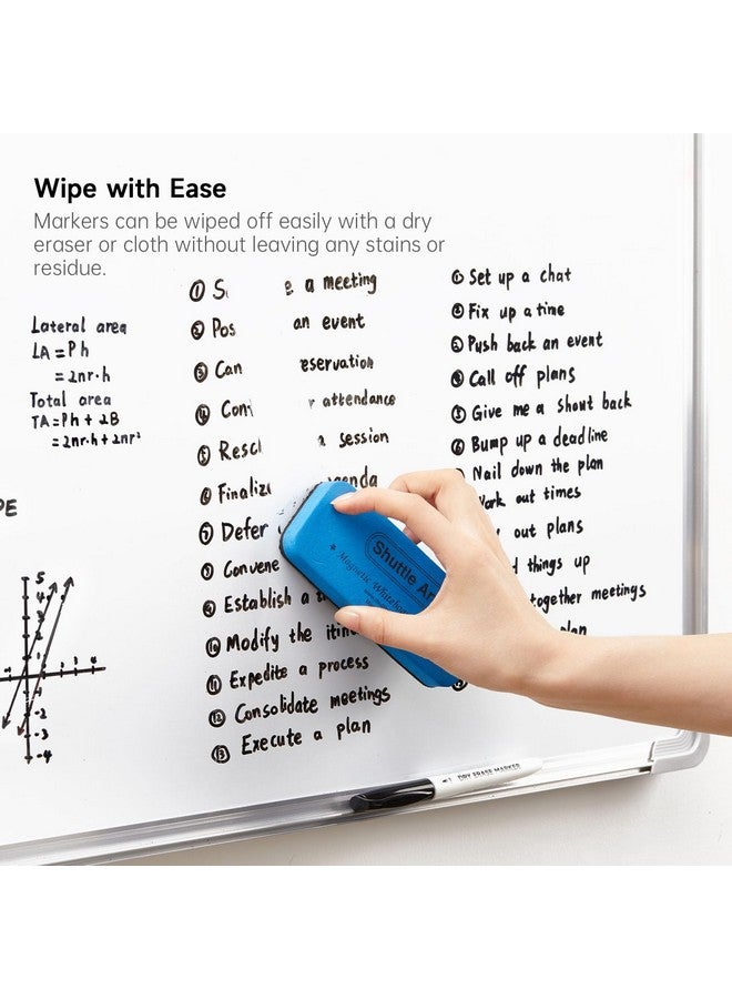 Lineon Ase Markers, Lineon 100 Bluk Pack Black Whiteboard Markers With 2 Eraser, Fine Point Dry Erase Markers Perfect For Writing On Whiteboards, Dry-Erase Boards,Mirrors For School Office Home - Image 5