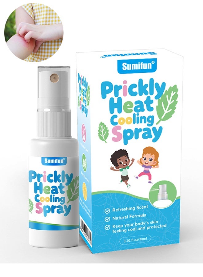 Sumifun Prickly Heat Cooling Spray 30ml, Relief for Heat Rash & Skin Irritation, Antimicrobial for Skin Protection, Soothing Itch Relief from Insect Bites, Anti-itch Spray for Comfort, Outdoor Skin Care - Image 1