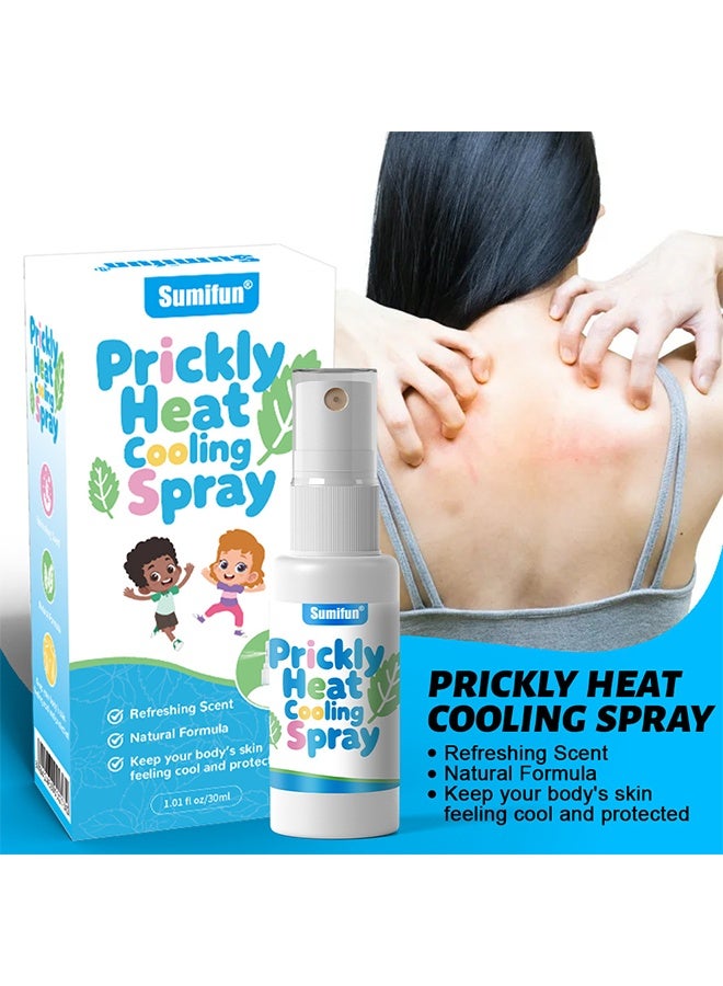 Sumifun Prickly Heat Cooling Spray 30ml, Relief for Heat Rash & Skin Irritation, Antimicrobial for Skin Protection, Soothing Itch Relief from Insect Bites, Anti-itch Spray for Comfort, Outdoor Skin Care - Image 2