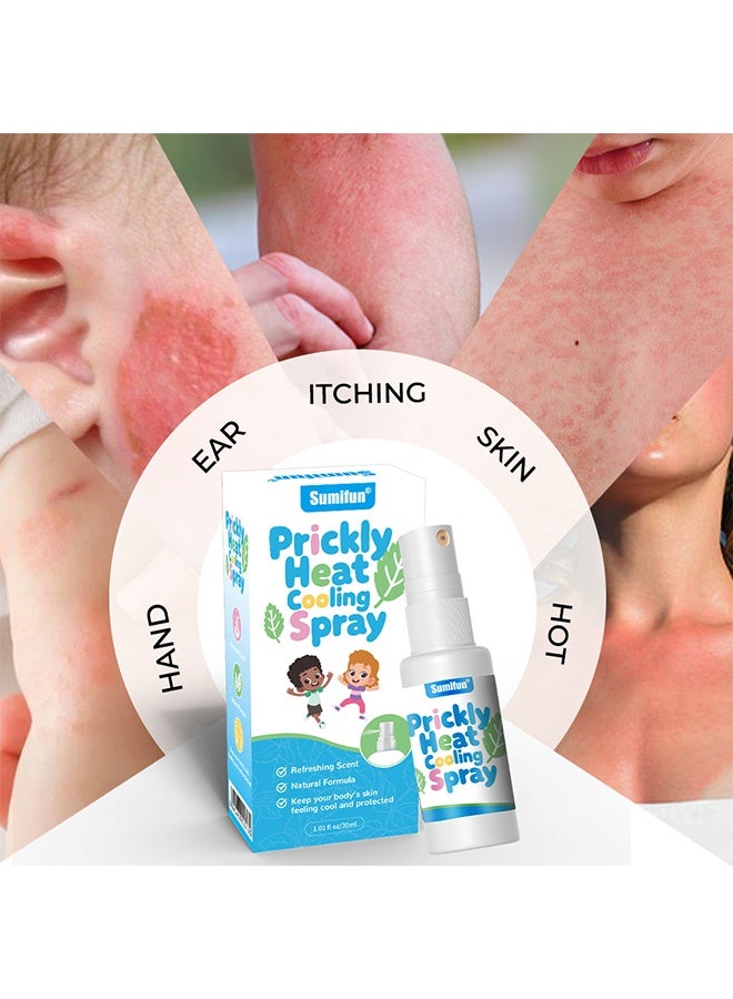 Sumifun Prickly Heat Cooling Spray 30ml, Relief for Heat Rash & Skin Irritation, Antimicrobial for Skin Protection, Soothing Itch Relief from Insect Bites, Anti-itch Spray for Comfort, Outdoor Skin Care - Image 4