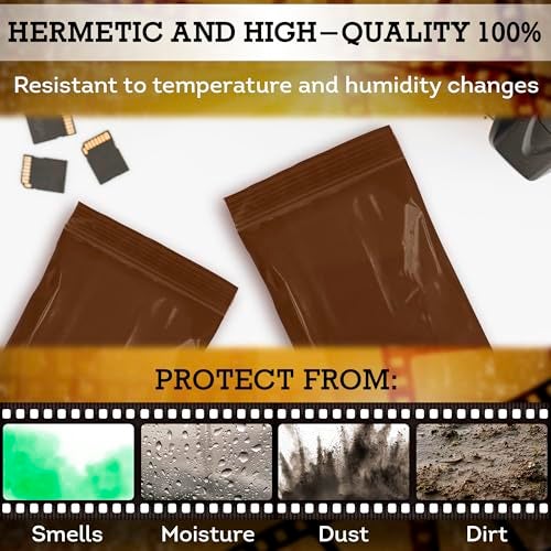 APQ Supply UV Protective Amber Zip Bags for Packaging, 12 x 12 Inches. Pack of 100 Plastic Zip Baggies. 3 Mil Polyethylene Reclosable Zipper Bag. Reclosable Plastic Bags with Zipper Closure - Image 4