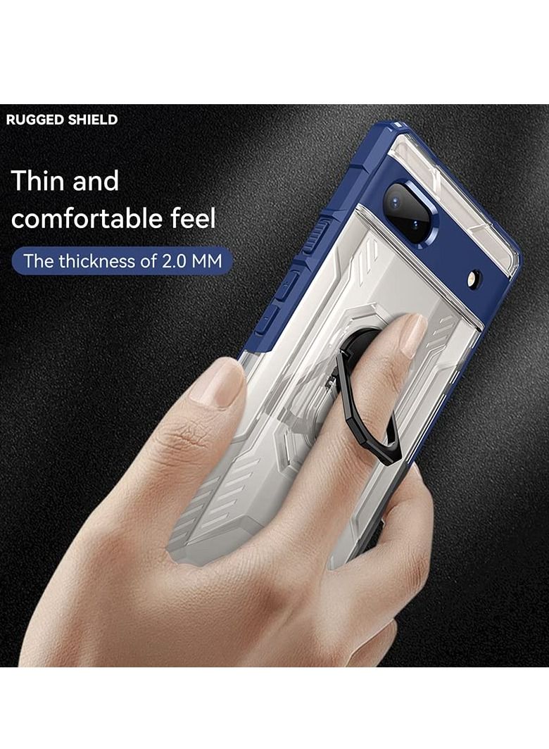 KASTWAVE Case for Pixel 6A with Screen Protector, Protective Shock Resistant TPU Bumper Scratch Magnetic Kickstand Lightweight Rugged Hard Cover for Google Pixel 6A - Image 3