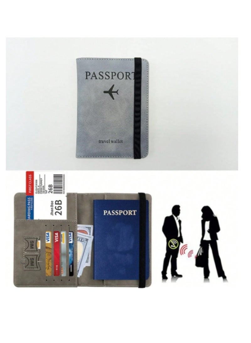 OASIS-TH Passport Holder Cover Wallet RFID Blocking PU Leather Travel Document Holder, Card Case Travel Accessories for Women Men  - Image 1