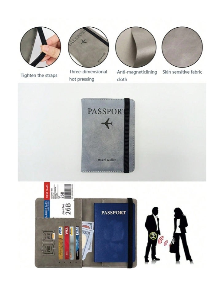 OASIS-TH Passport Holder Cover Wallet RFID Blocking PU Leather Travel Document Holder, Card Case Travel Accessories for Women Men  - Image 2