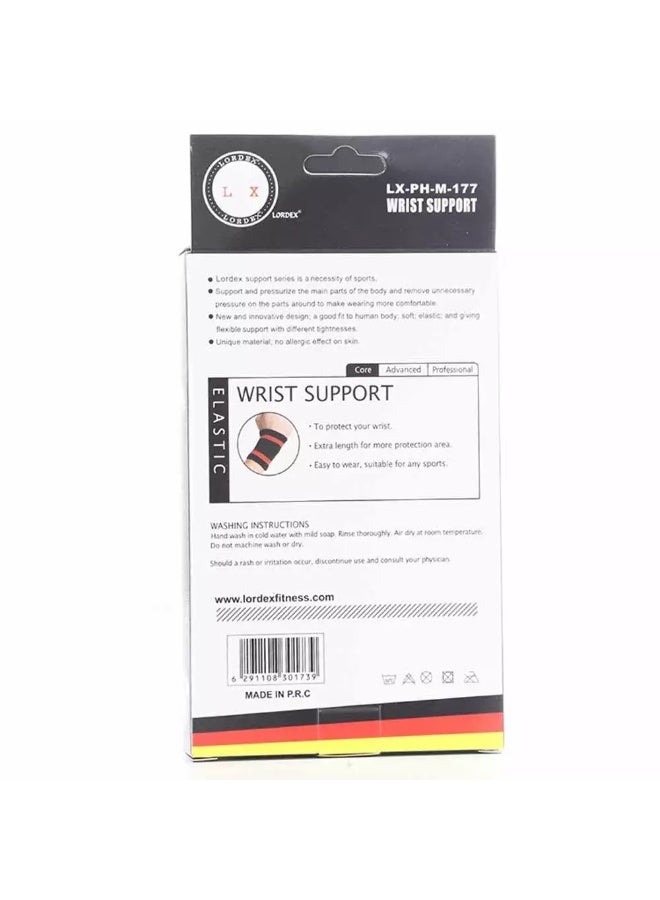 Lordex Wrist Support, Wrist Protection Elastic Pad- Black and Red - Image 3