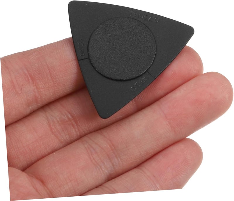 20pcs Triangle Guitar Picks Black Abs Material Folk Guitar Accessories with Slip Surface Thin to Heavy Gauge - Image 3