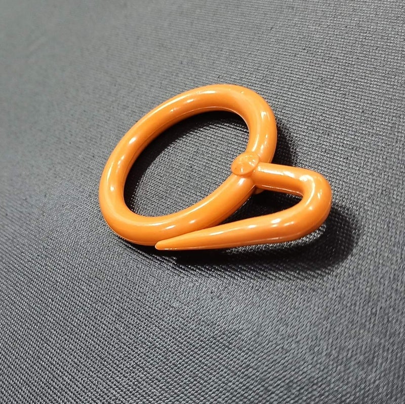 FAPBADRI Plastic Curtain Rings for Windows Curtains, Door Curtains, Bathroom Curtains and Other Multipurpose Usage - Colour: Orange - 20 Pieces - Image 3