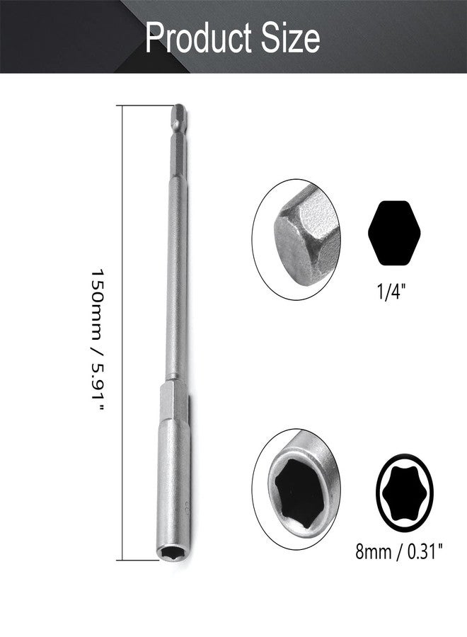 اتول مارت حامل لقمة الحفر السريع التغيير من يو تول مارت، قطعتان، بقطر سداسي 1/4 بوصة، بطول 150 مم، بدون مغناطيس، مناسب للمثقاب اللاسلكي ومفك البراغي، والمثقاب الكهربائي ومفك البراغي - Image 2