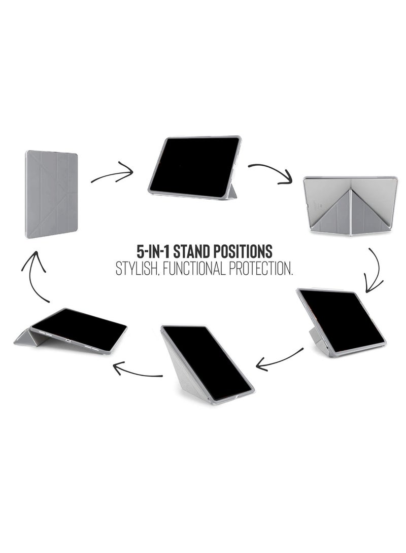 دبليو تيك آبل آيباد برو 13 5G 2025 (M5) بحجم 13 بوصة غطاء جلد ذكي بتقنية Symmetry 360 مع ميزة الاستيقاظ/النوم التلقائي (TCFPSR) - رمادي - Image 5