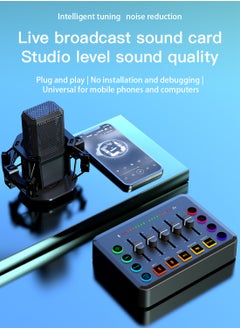 Viden F9 Live Sound Card Professional Live Mixer DIY Button Bluetooth Phantom Power DJ Mixer Suitable for Live Broadcast PC Recording  - Image 3