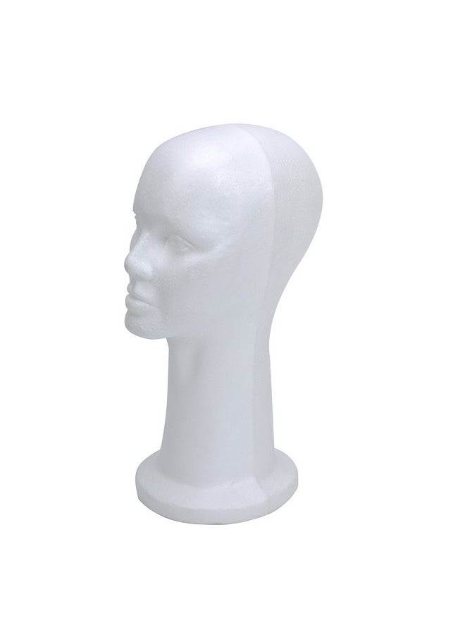 BHD BEAUTY BHD BEAUTY 15" Styrofoam Foam Mannequin Manikin Display Head Wig Hat Stand White Foams Sale  - Image 4