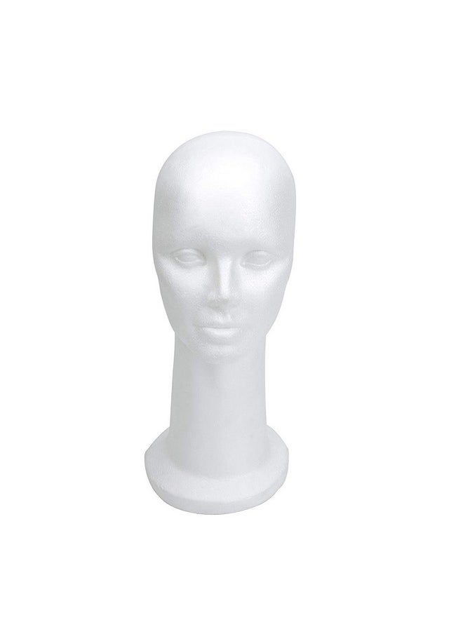 BHD BEAUTY BHD BEAUTY 15" Styrofoam Foam Mannequin Manikin Display Head Wig Hat Stand White Foams Sale  - Image 1