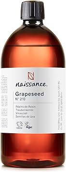 Naissance Grapeseed Oil No 210 900ml Natural Moisturiser and Conditioner Ideal for Hair Skin Massage Face Beard and Aromatherapy - Image 1