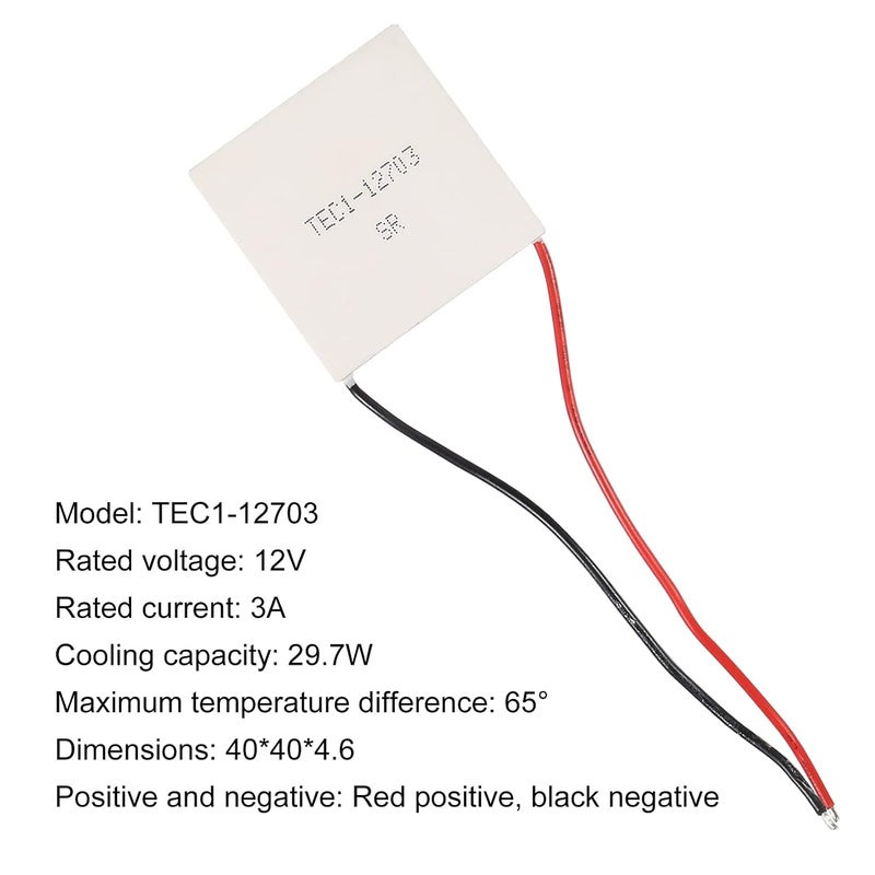 UMLIFE 6pcs TEC112703 Semiconductor High Power Heatsink Thermoelectric Cooler 12V 12A Refrigeration Piece - Image 3