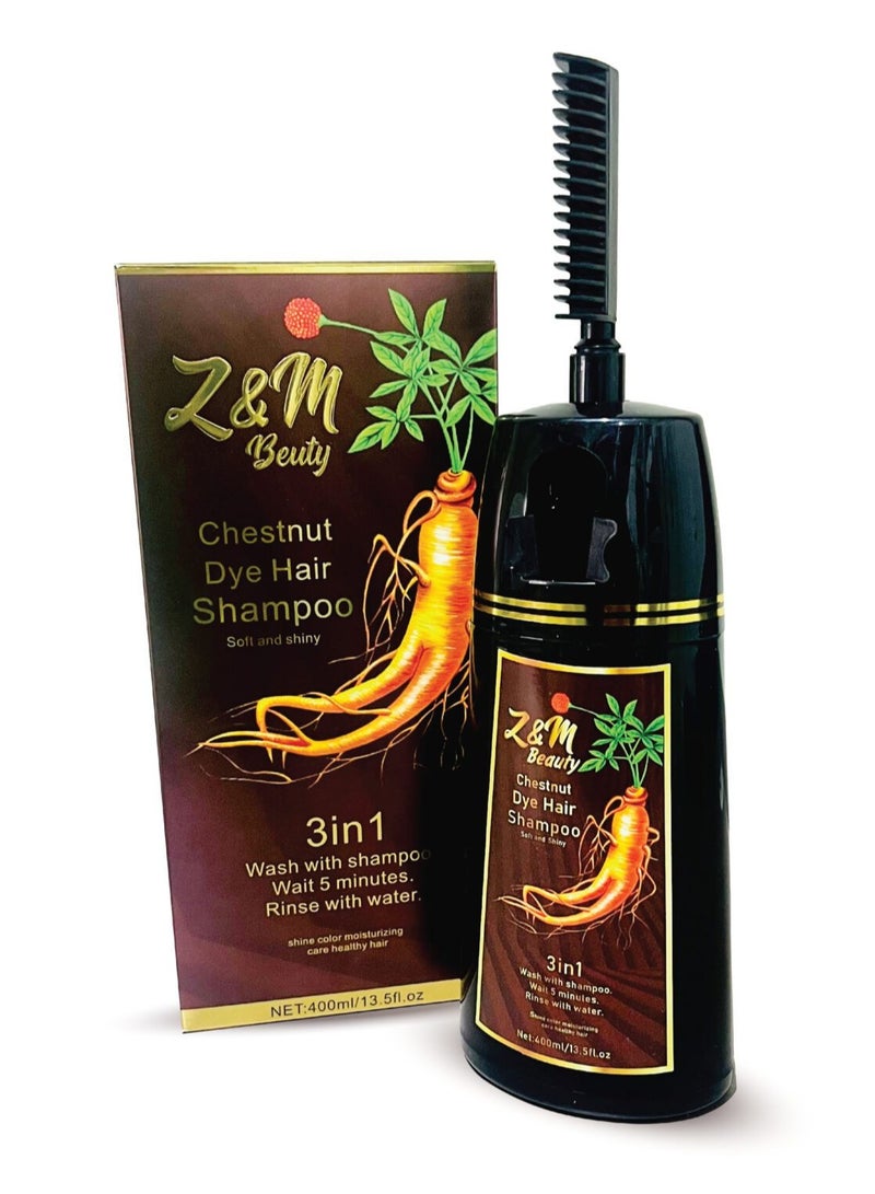 Z&M Chestnut Dye Hair Shampoo 400ml