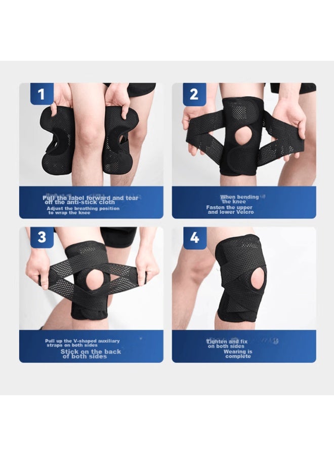 Chidong Meniscus Injury Knee Brace For Running, Cycling, Badminton, Arthritis, Uni Patellar Strap Support, Single Piece M Size - Image 5