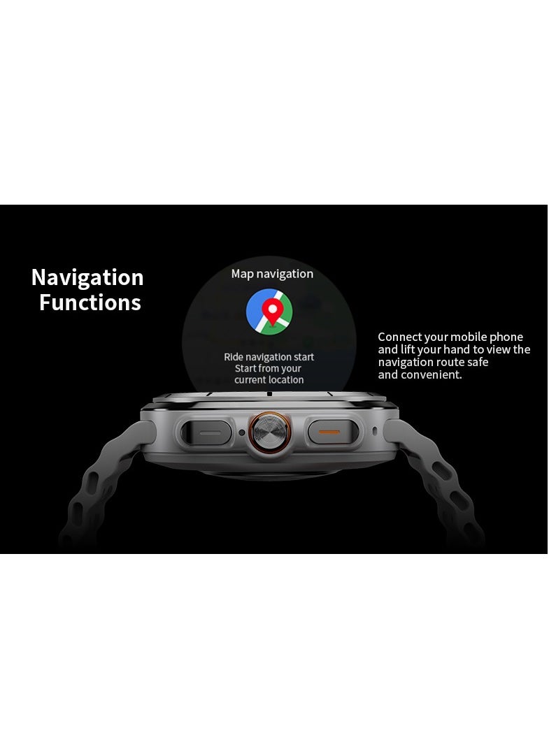 Generic - For Samsung Galaxy Watch 7 Ultra GPS NFC Compass Smart Watch, Outdoor Sport Man AMOLED 466*466 Galaxy Watch 6 Upgraded Smartwatch(White) - Image 1