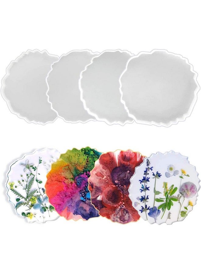 AmigozZ(Size 4.2inch/11cm) Resin Coaster Moulds,Silicone Moulds for Resin Casting,Silicone Agate Coaster Moulds for Making Resin Geode,Agate Slice Coasters,Cup Mats,Home Decoration-(1pc) - Image 5