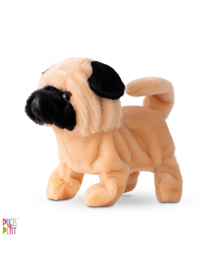 PUGS AT PLAY Pugs At Play Walking Pug 6.5-Inches, Battery Operated | Interactive Plush Toy  - Image 1