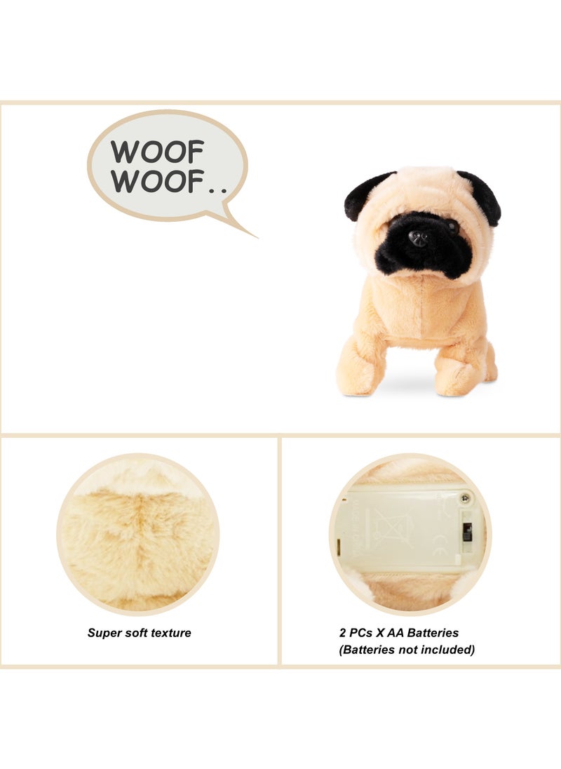 PUGS AT PLAY Pugs At Play Walking Pug 6.5-Inches, Battery Operated | Interactive Plush Toy  - Image 3