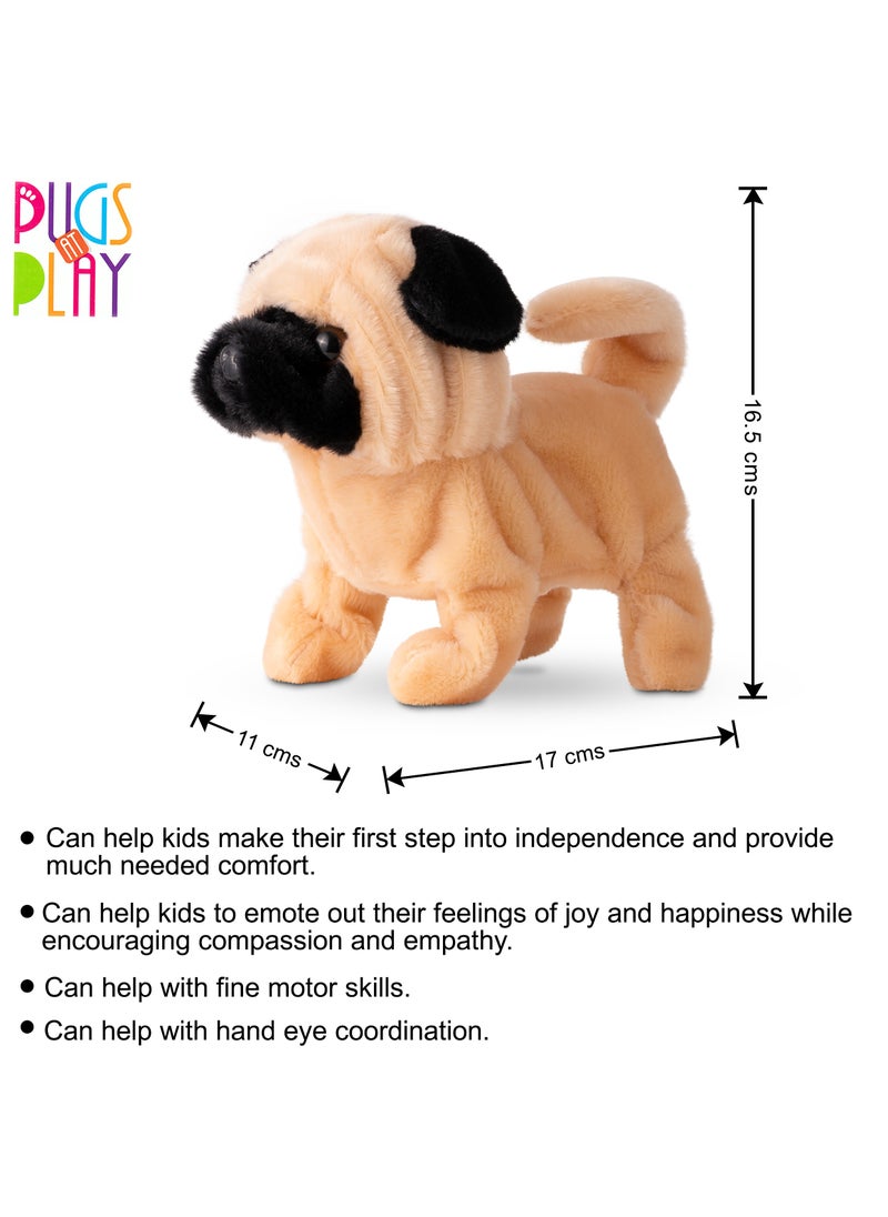 PUGS AT PLAY Pugs At Play Walking Pug 6.5-Inches, Battery Operated | Interactive Plush Toy  - Image 4