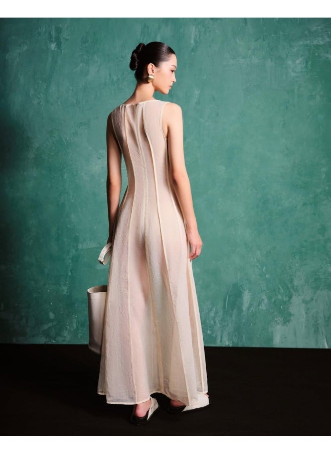 Madam Uniq French Vintage Long Breathable Waist-Defined Dress  - Image 2