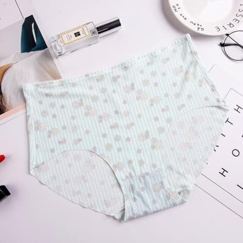 GRANTH ENTERPRISE Women's Printed Multicolor Seamless Hipster Ice Silk Panty (Set of 3, Color May Vary) - X-Large - Image 2