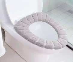 S INDIA MART Washable Soft Warmer Toilet Seat Cover Stretchable Easy Installation Thicker Cloth Cushion Mat Lid Cover Pads Multicolor Pack of 2 - Image 1