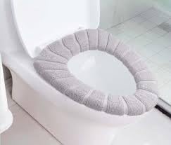 S INDIA MART Washable Soft Warmer Toilet Seat Cover Stretchable Easy Installation Thicker Cloth Cushion Mat Lid Cover Pads Multicolor Pack of 2 - Image 3