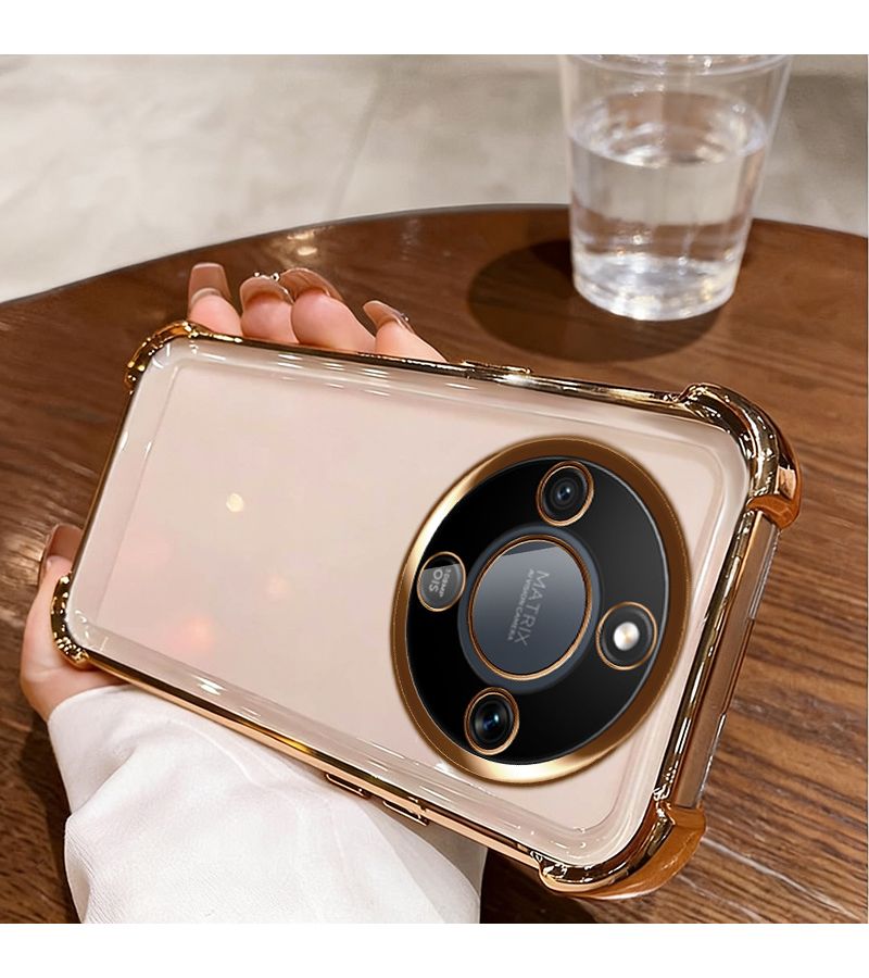 For Honor X7c Phone Case Golden Minimalist High Quality Business Style Pure Simple Design - Image 1