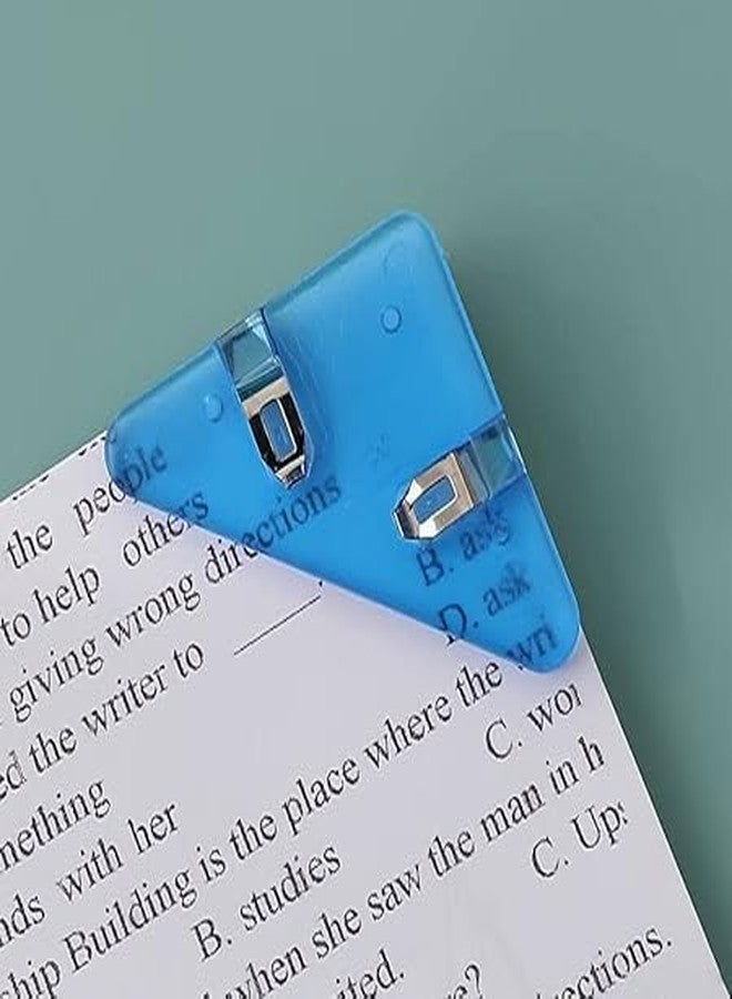 TUPERMAR Paper Corner Clip Prevent Books Curling Multifunctional Document Clip Book Corner Protection Clip Plastic Page Markers Clips Colorful Book Page Corner Clip Bookmarks Bulk for Book (5pc) - Image 3